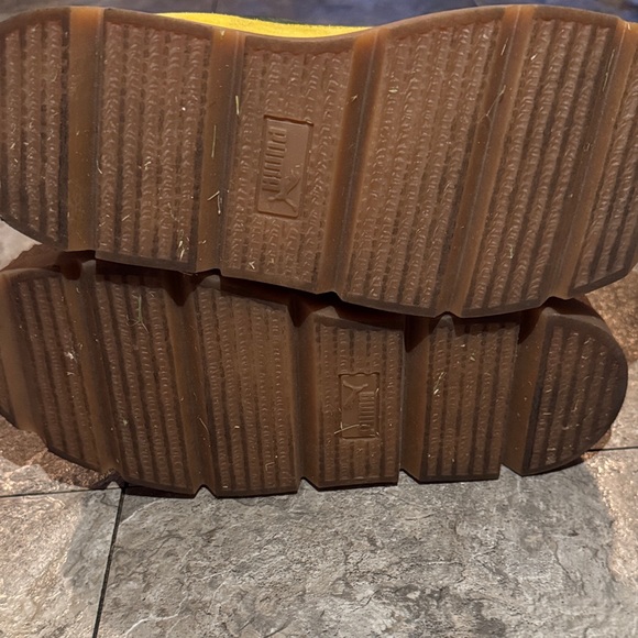 Women's Cleated Creeper Suede Platforms - Lemon, Carmine, Vanilla Ice - Picture 11 of 16